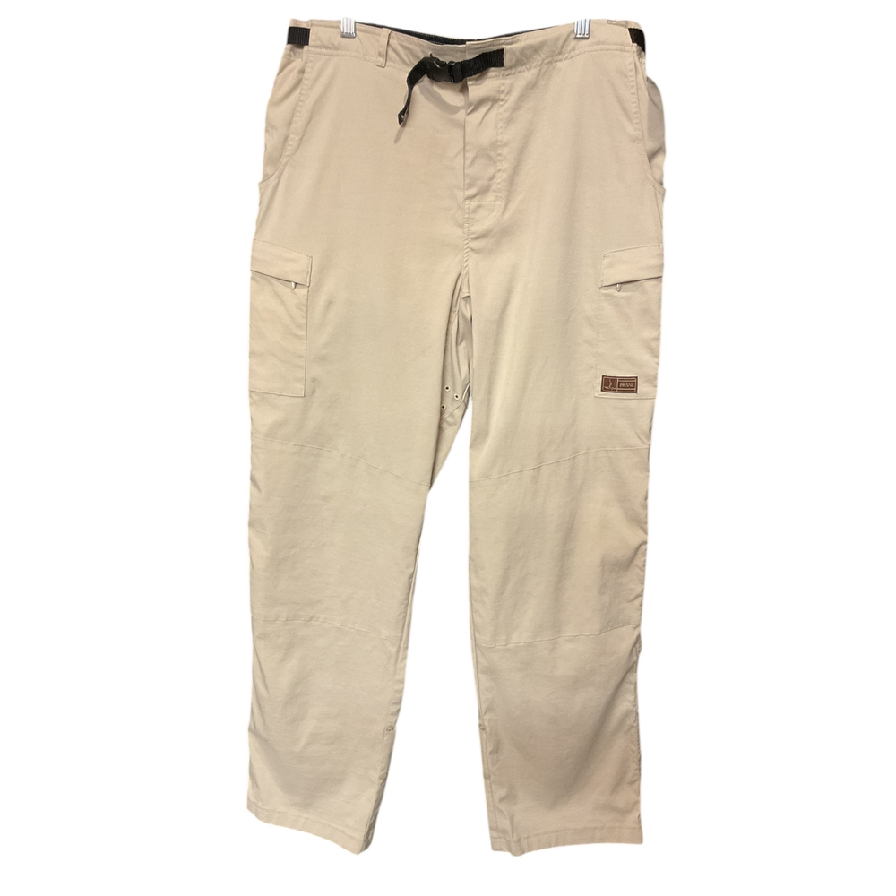 Prana Men's Breathe Hiking Convertible Cargo Pants Size L Beige Roll Up Outdoor‎